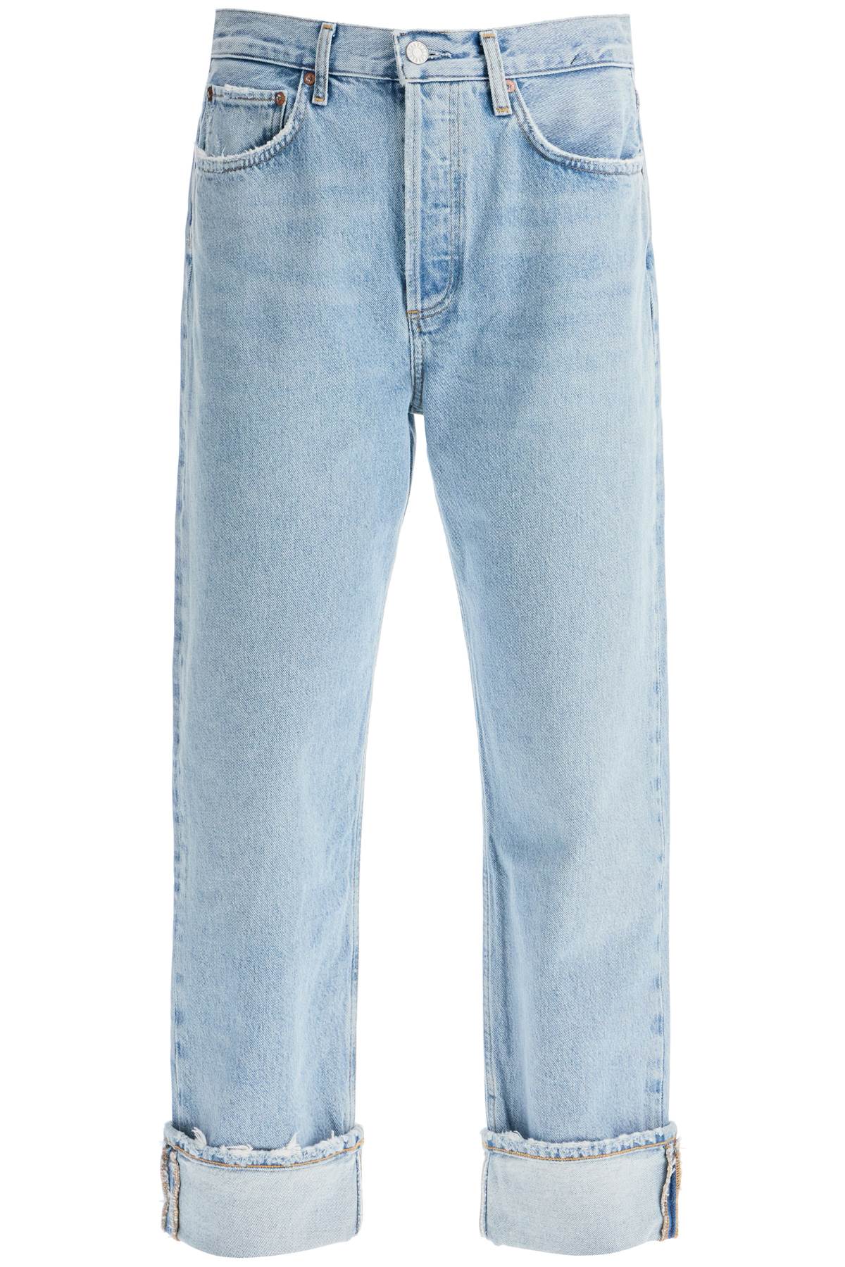 Shop Agolde Used Effect Fran Jeans In Force (blue)