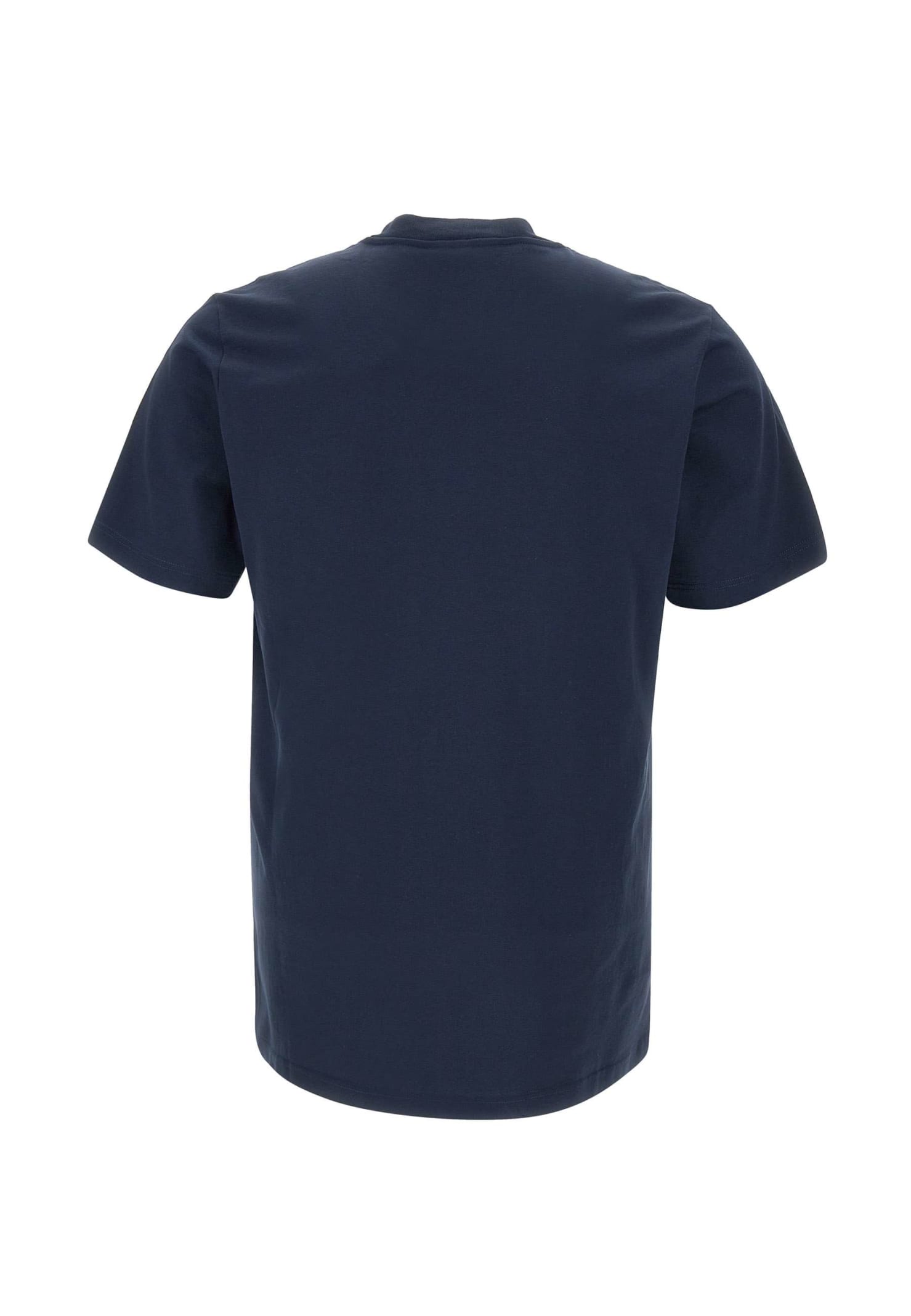 Shop Marni Floral Logo Cotton T-shirt In Blue