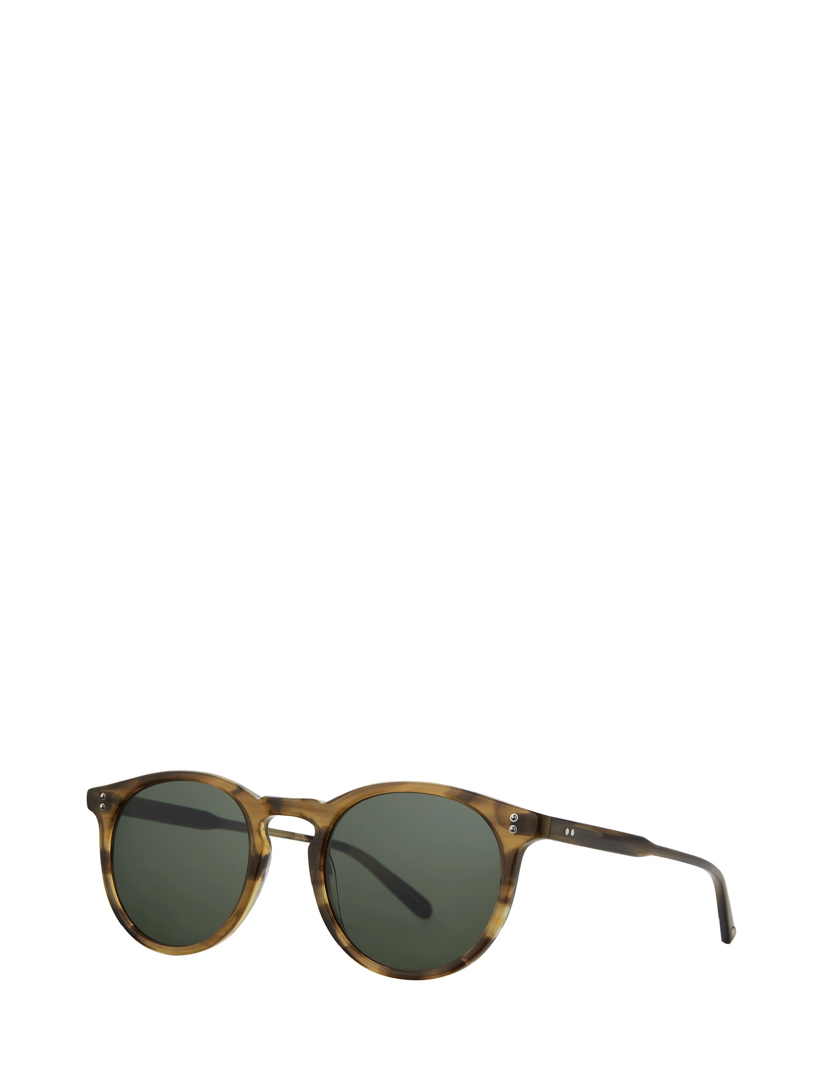 Shop Garrett Leight Carlton Sun Bio Army Tortoise/bio G15 Sunglasses