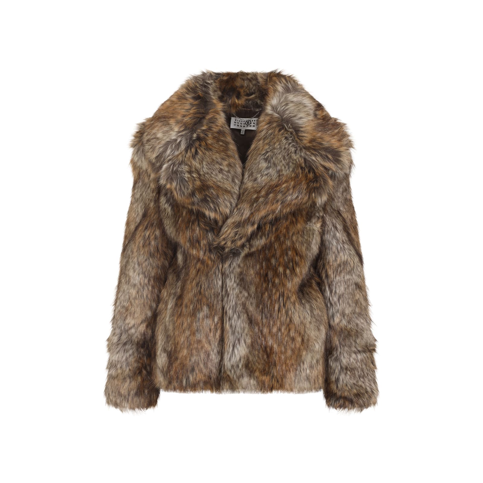 Mm6 Maison Margiela Acrylic Jacket Synthetic Fur In Brown
