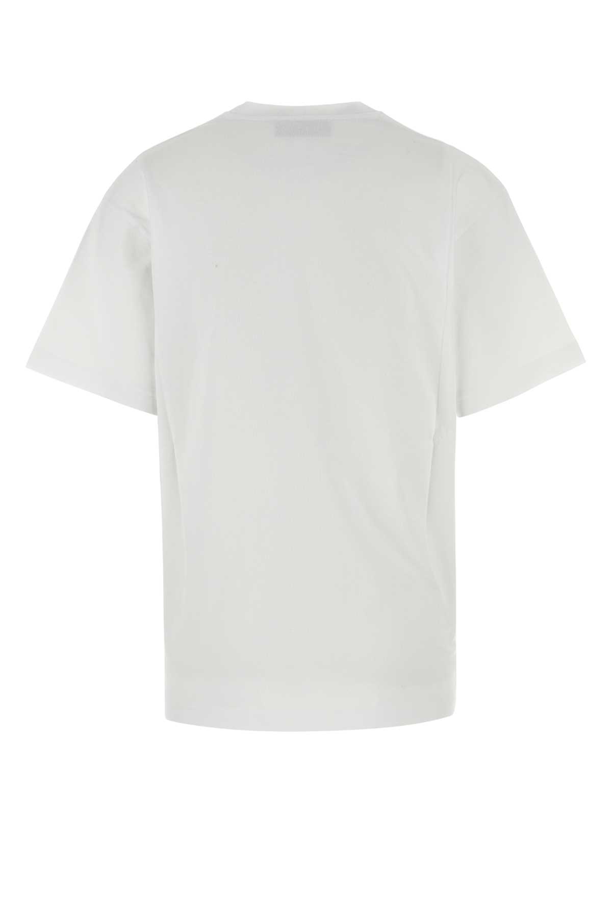 Shop Gucci White Cotton T-shirt In Offwhitemix