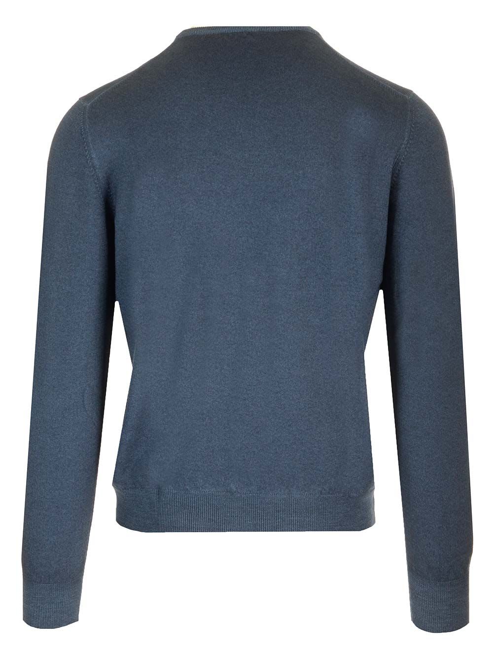 Shop Barba Napoli Crew Neck Wool Sweater In Green