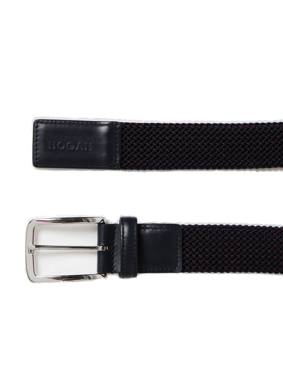 Shop Hogan Logo Stamped Buckle Belt