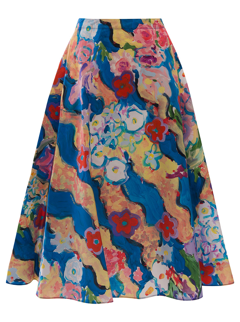 Marni A-linien-rock Mit Blumen-print In Multicolor