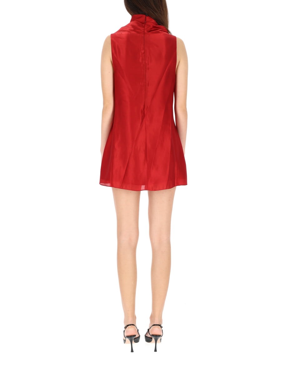 Khaite Womens Crimson Daria Sleeveless Woven Mini Dress In Red