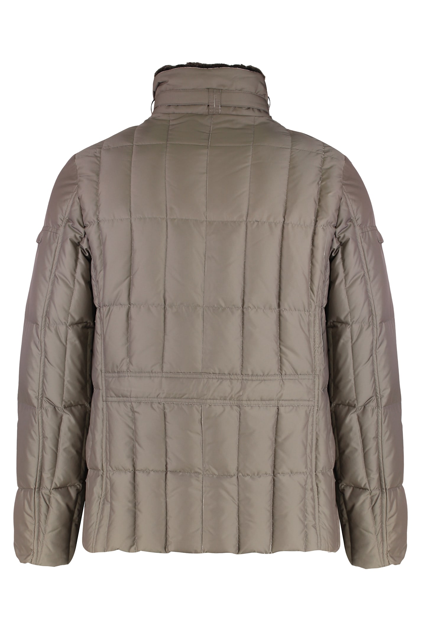 Moorer Siro Zip And Button Fastening Down Jacket In Brown
