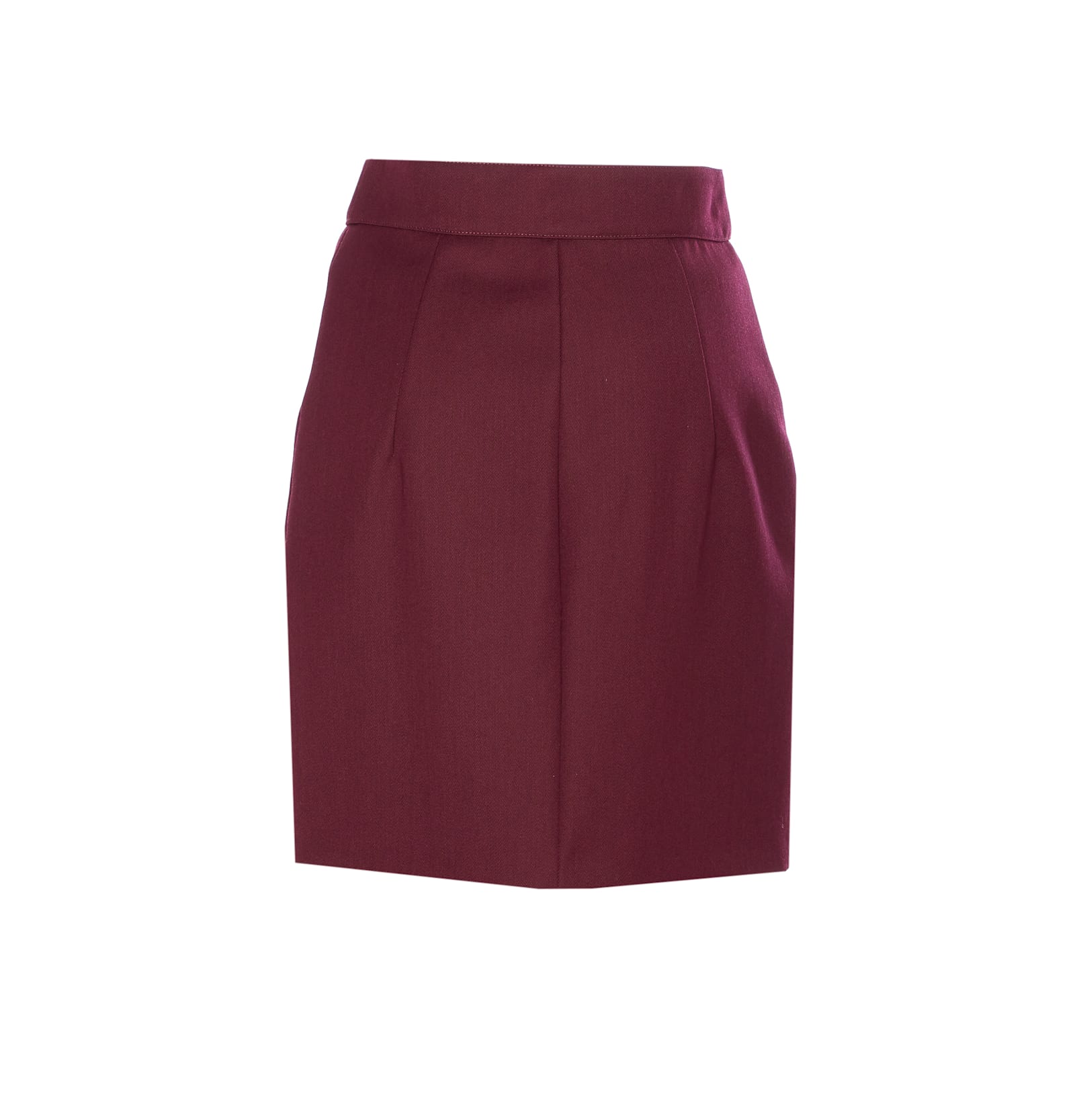 Elisabetta Franchi Skirt Bordeaux Wrap Wallet Button Gold In Burgundy