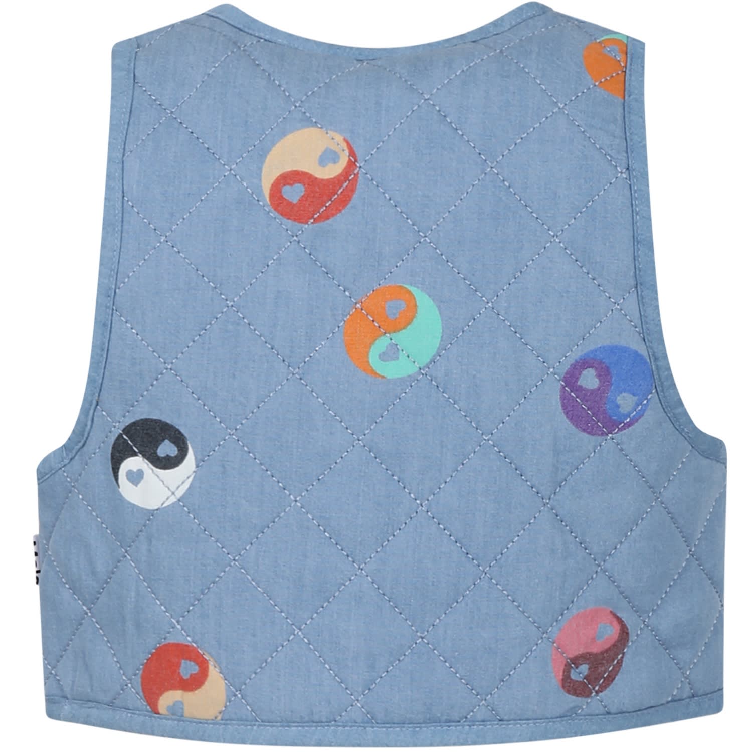 Shop Molo Light Bleu For Girl With Yin And Yang In Denim