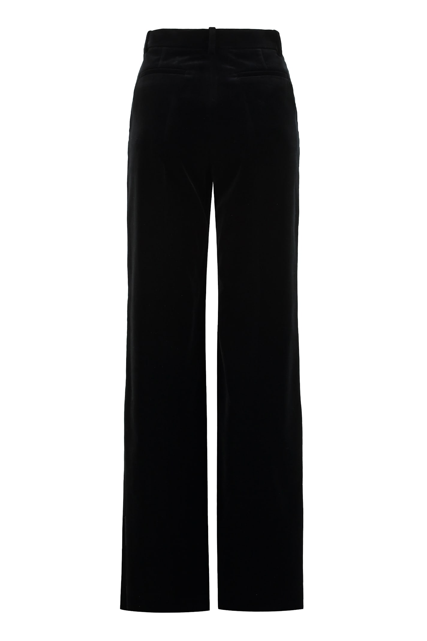 Valentino Garavani Velvet Trousers In Black