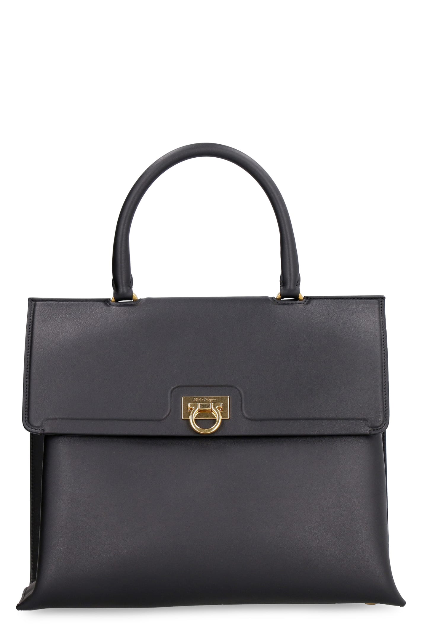 Salvatore Ferragamo Trifolio Leather Handbag