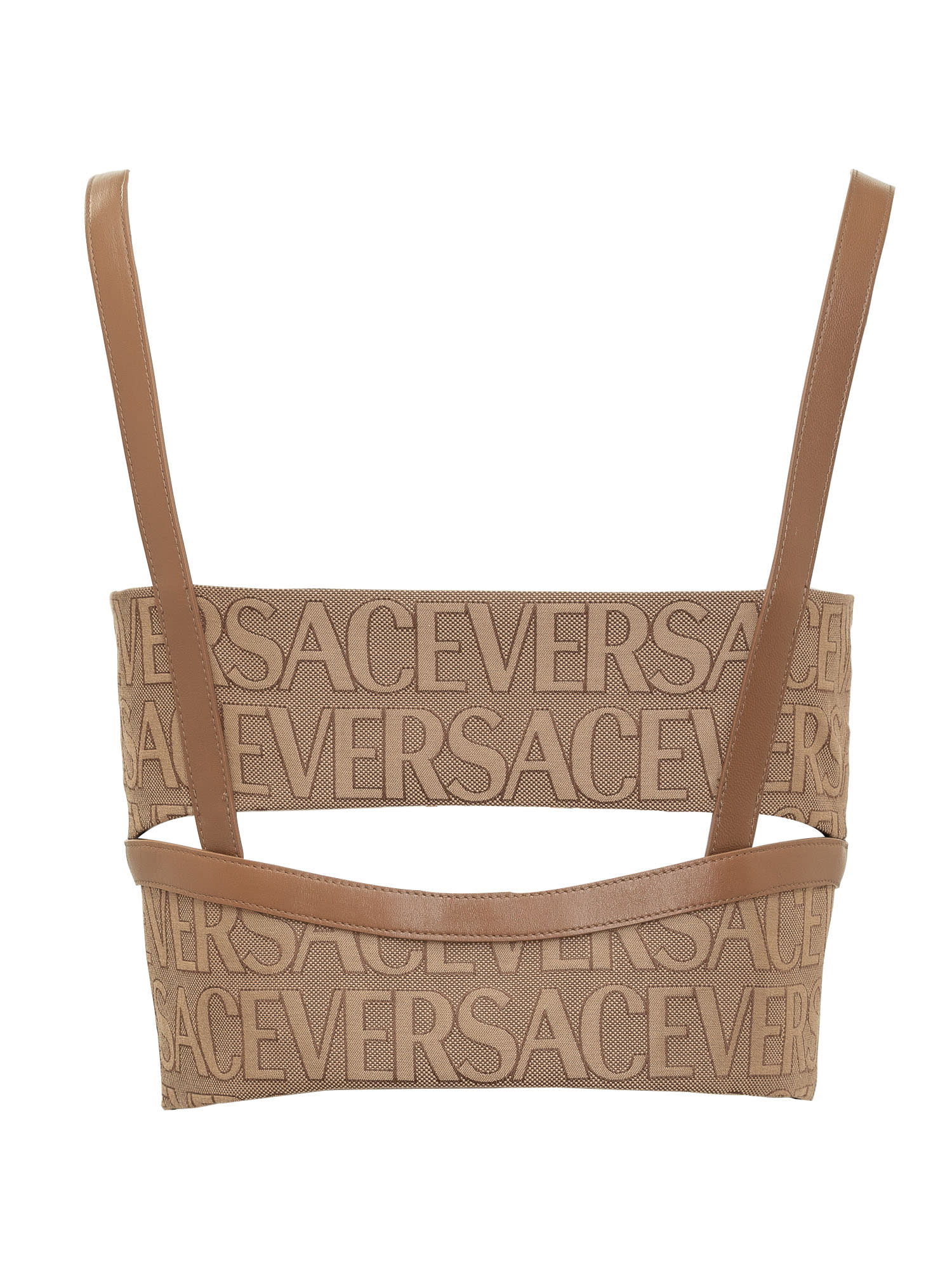 VERSACE ALLOVER BUSTIER TOP