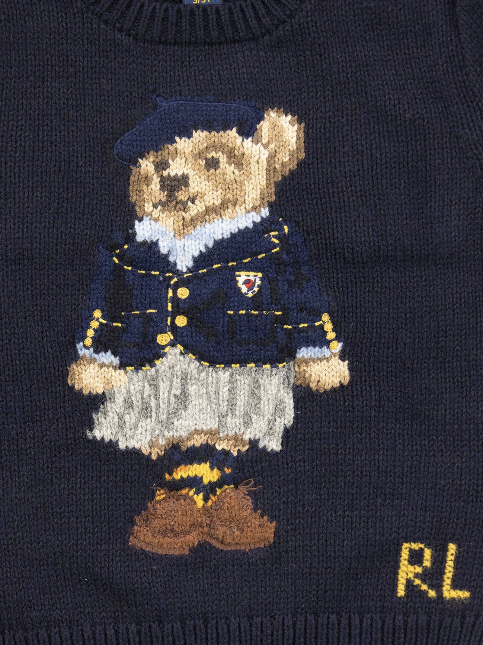 Shop Polo Ralph Lauren Cotton-blend Jersey Polo Bear In Navy Blue