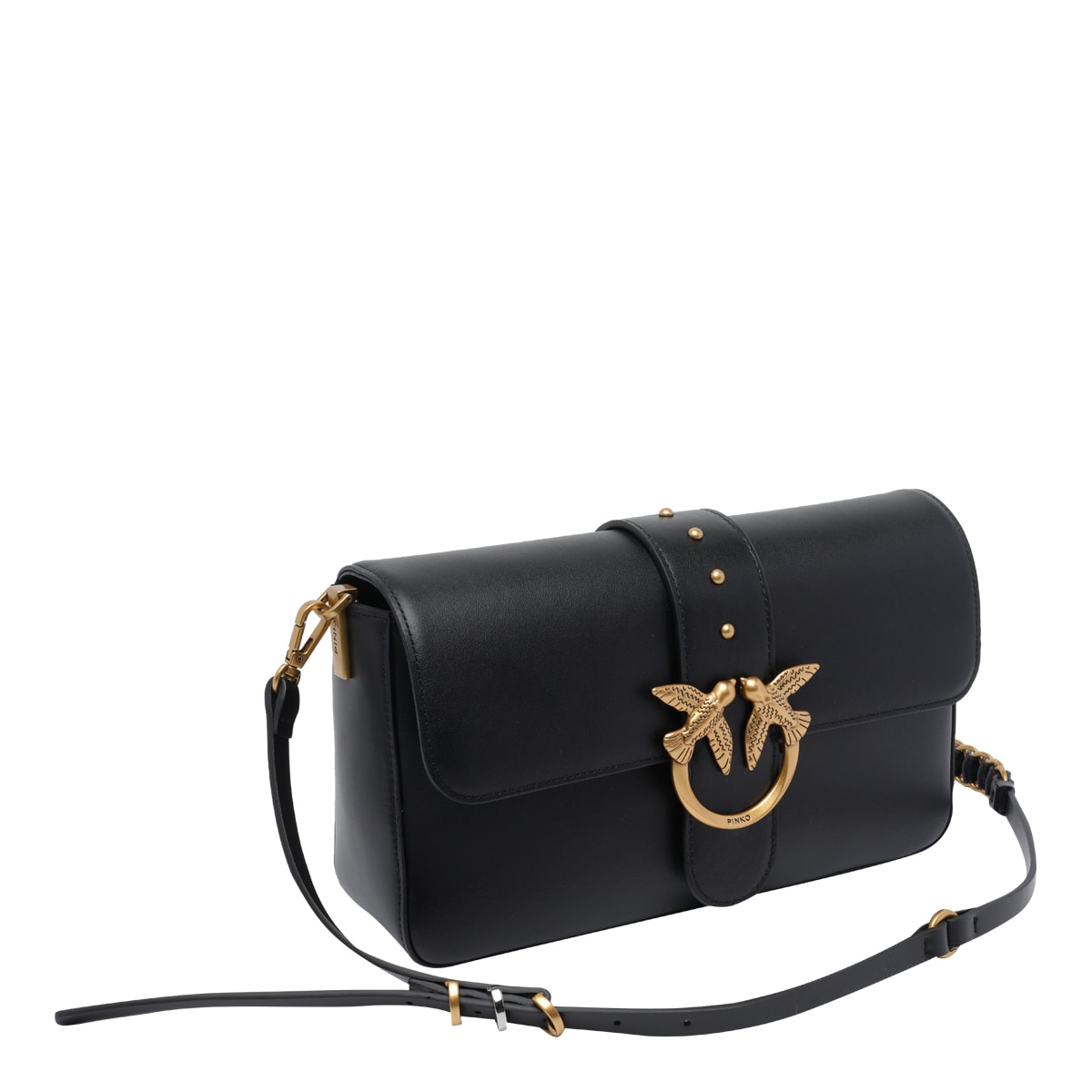 Pinko Love One Slouchy Crossbody Bag In Black