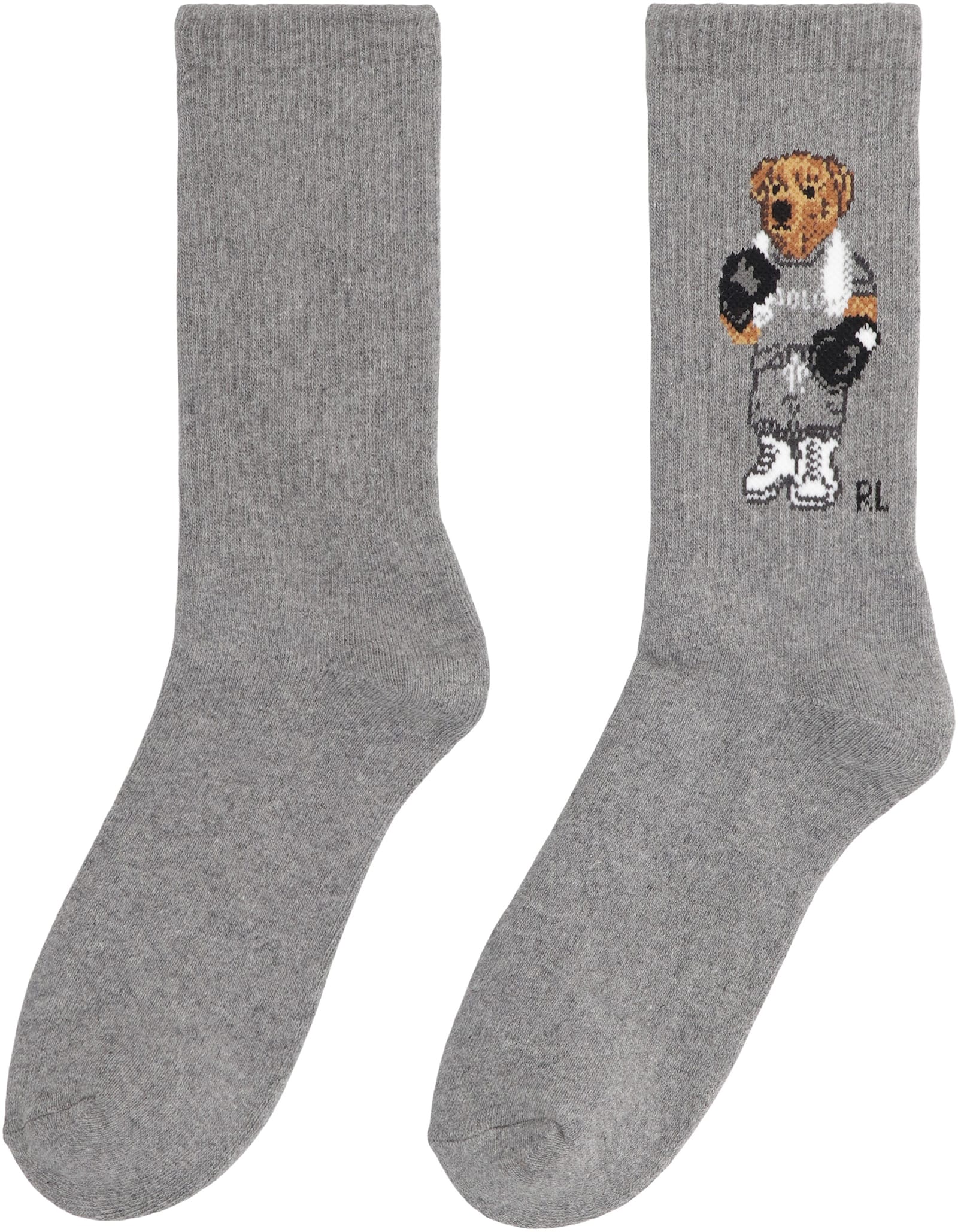 Polo Ralph Lauren Cotton Socks With Logo In Gray