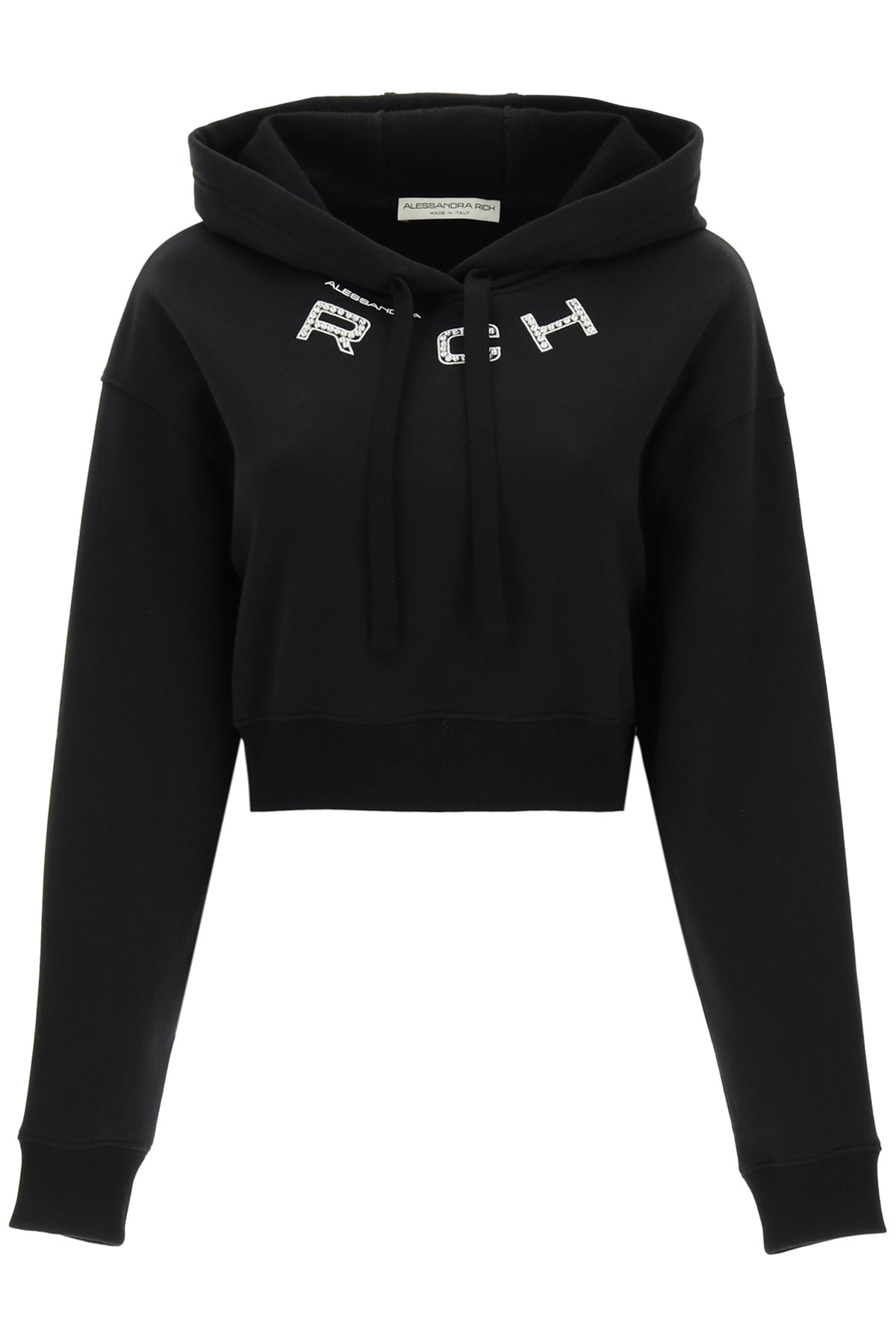 ALESSANDRA RICH CROPPED HOODIE WITH LOGO,FAB2068 F2874 900