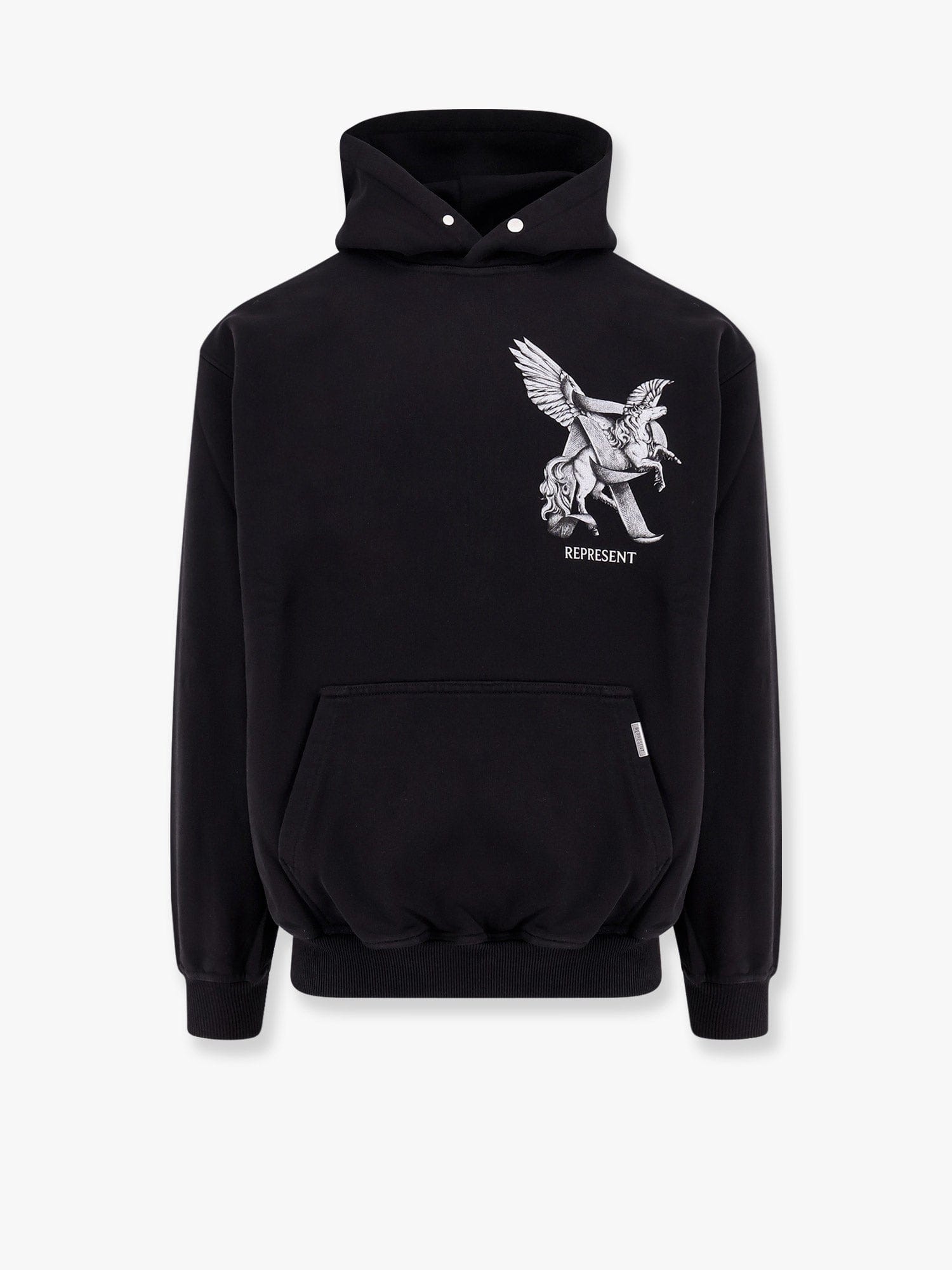 Shop Represent Elegance Motion Cotton Sweatshirt With Logo On The Front And On The Back