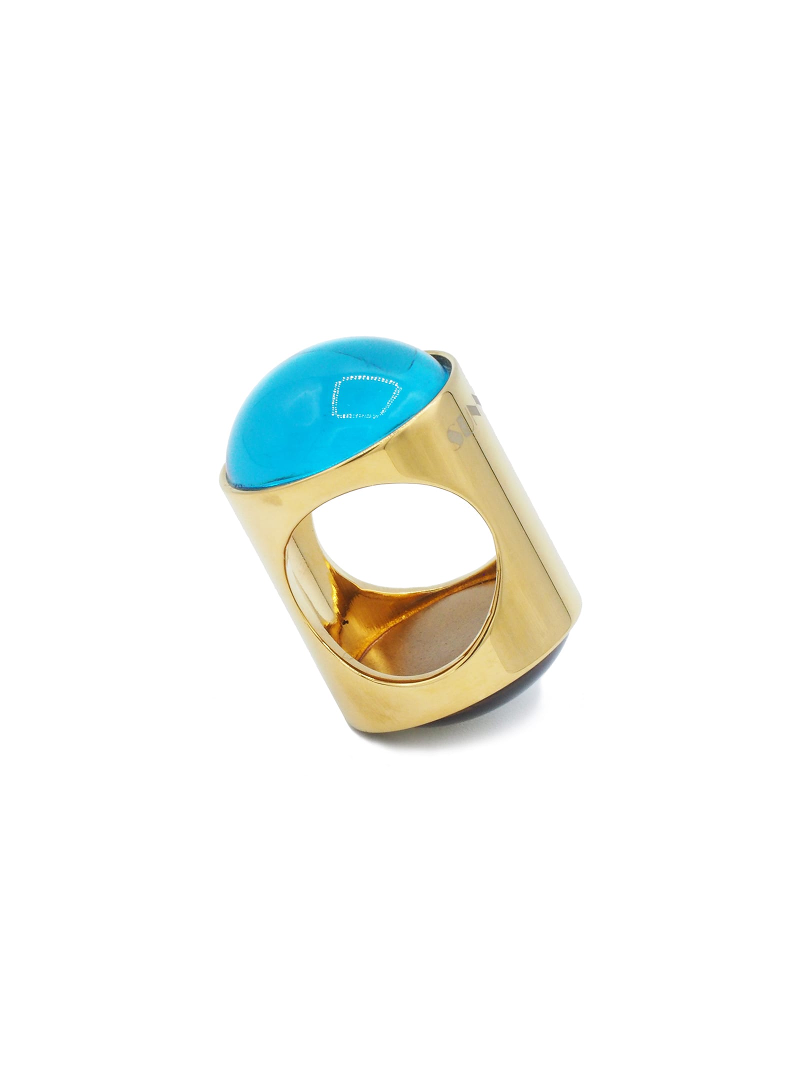 Sunnei Cabochon Ring Gold-azure/fume
