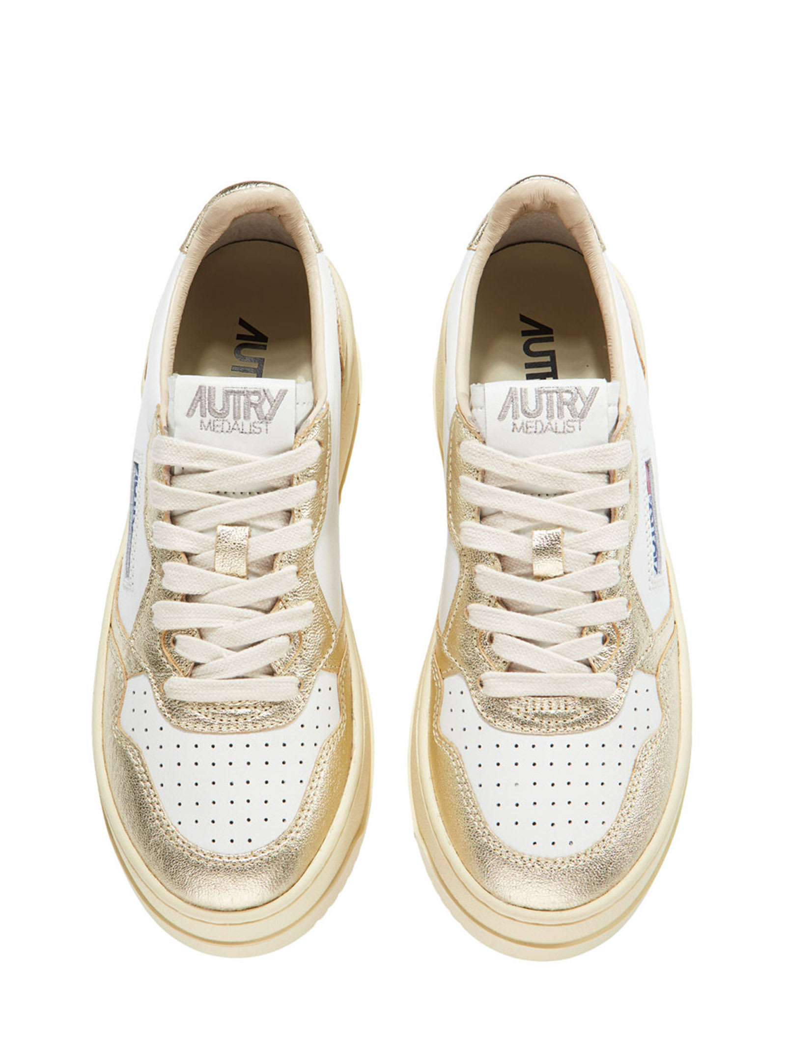 Shop Autry Medalist Platform Sneakers In White