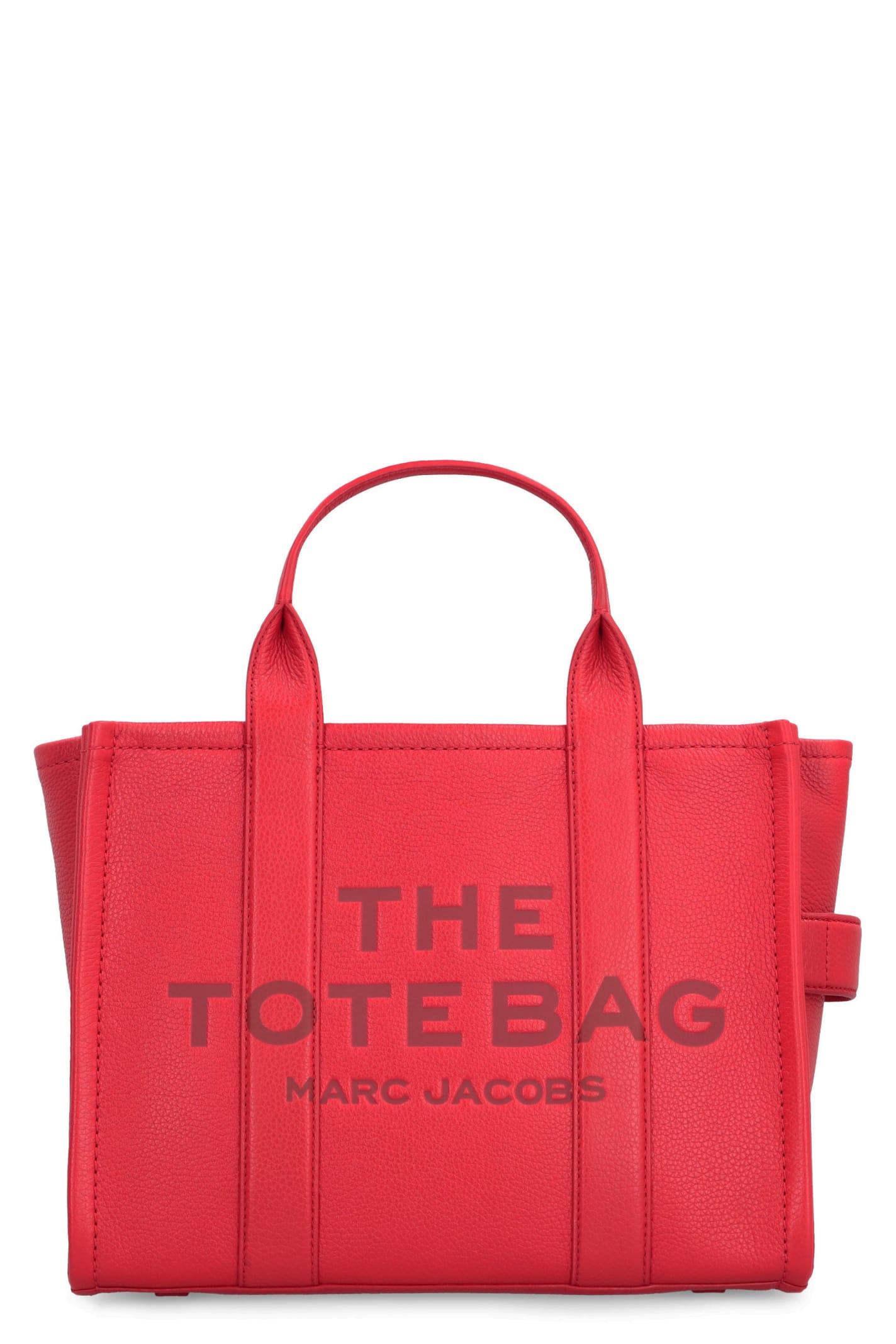 Marc Jacobs The Leather Medium Tote Bag In Red