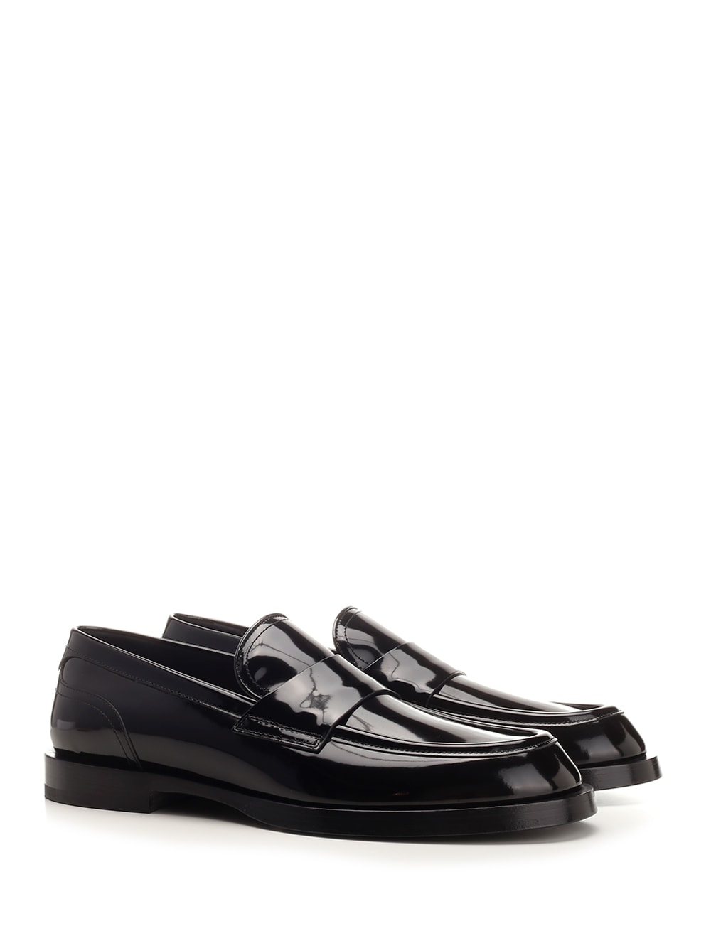 Shop Dolce & Gabbana Glossy Black Loafer In Nero