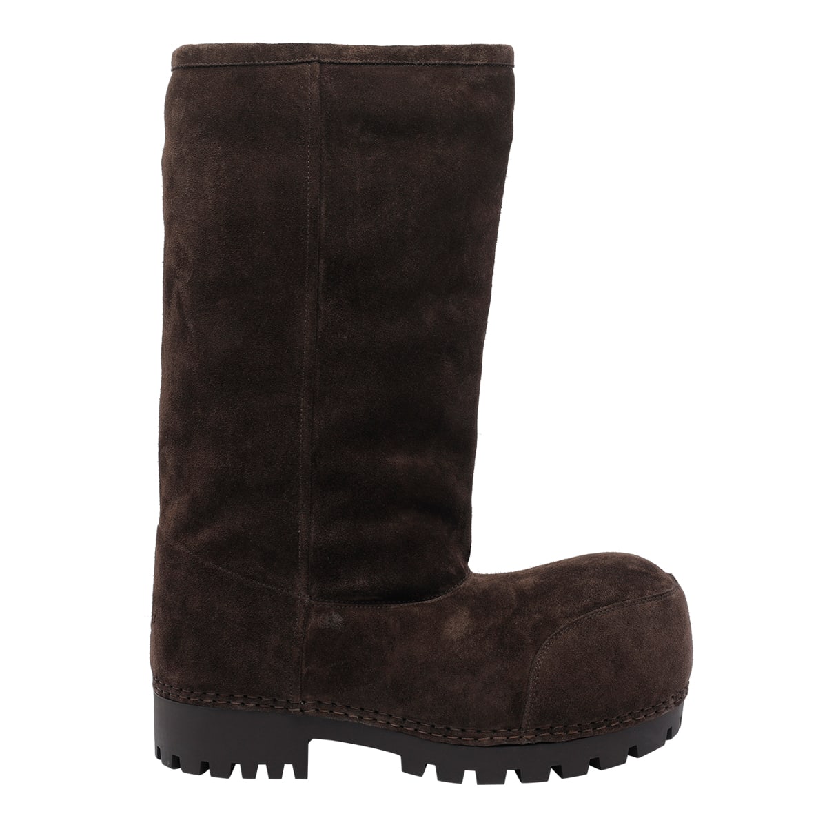 Balenciaga Alaska Fur Boots In Brown