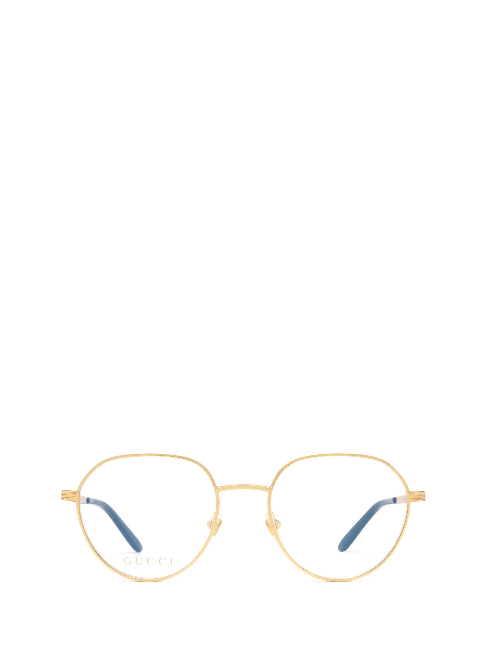 Shop Gucci Gg1458o Gold Glasses