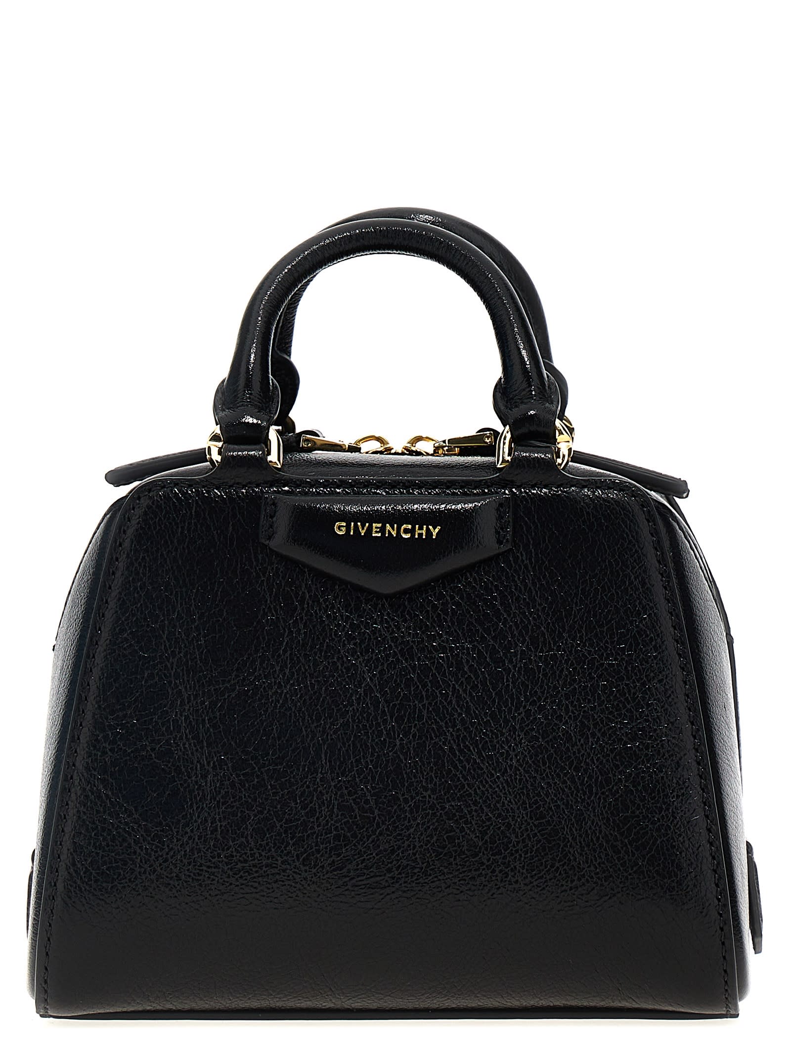 Shop Givenchy Antigona Cube Nano Handbag In Black