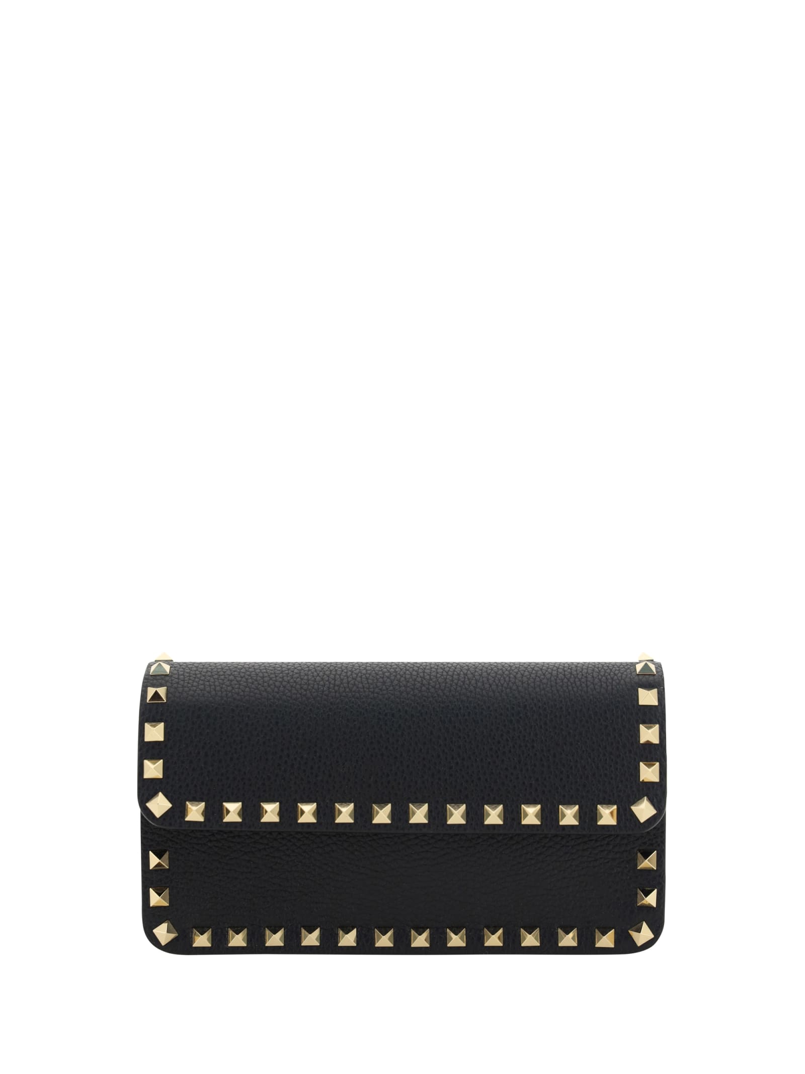 Shop Valentino Rockstud Wallet In Nero