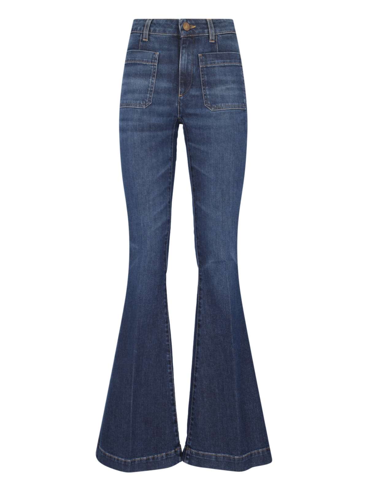 Shop The Seafarer Delphine Bootcut Jeans In Blue