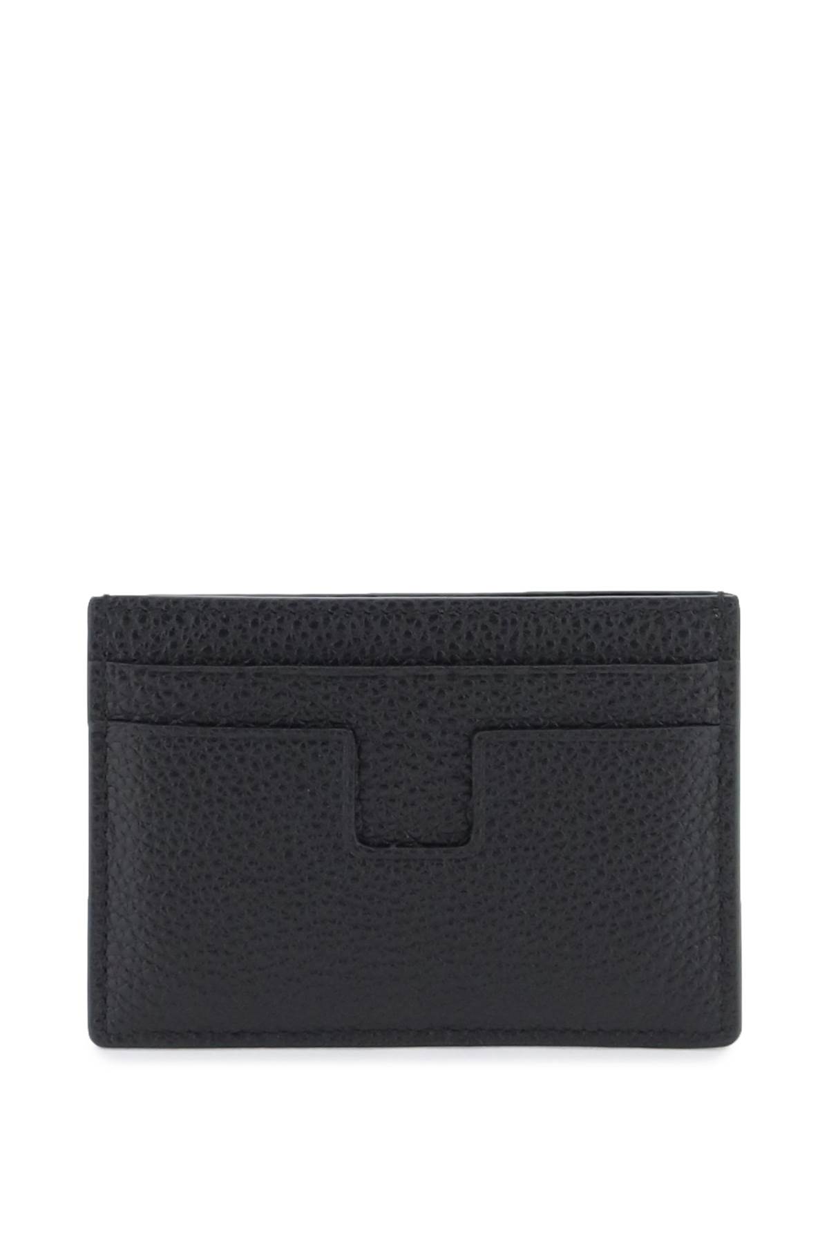 Tom Ford Leather Card Holder In Black