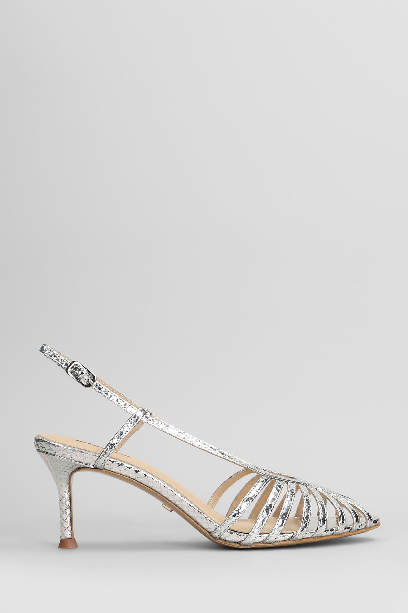 Diana 65 Sandals In Silver Leather