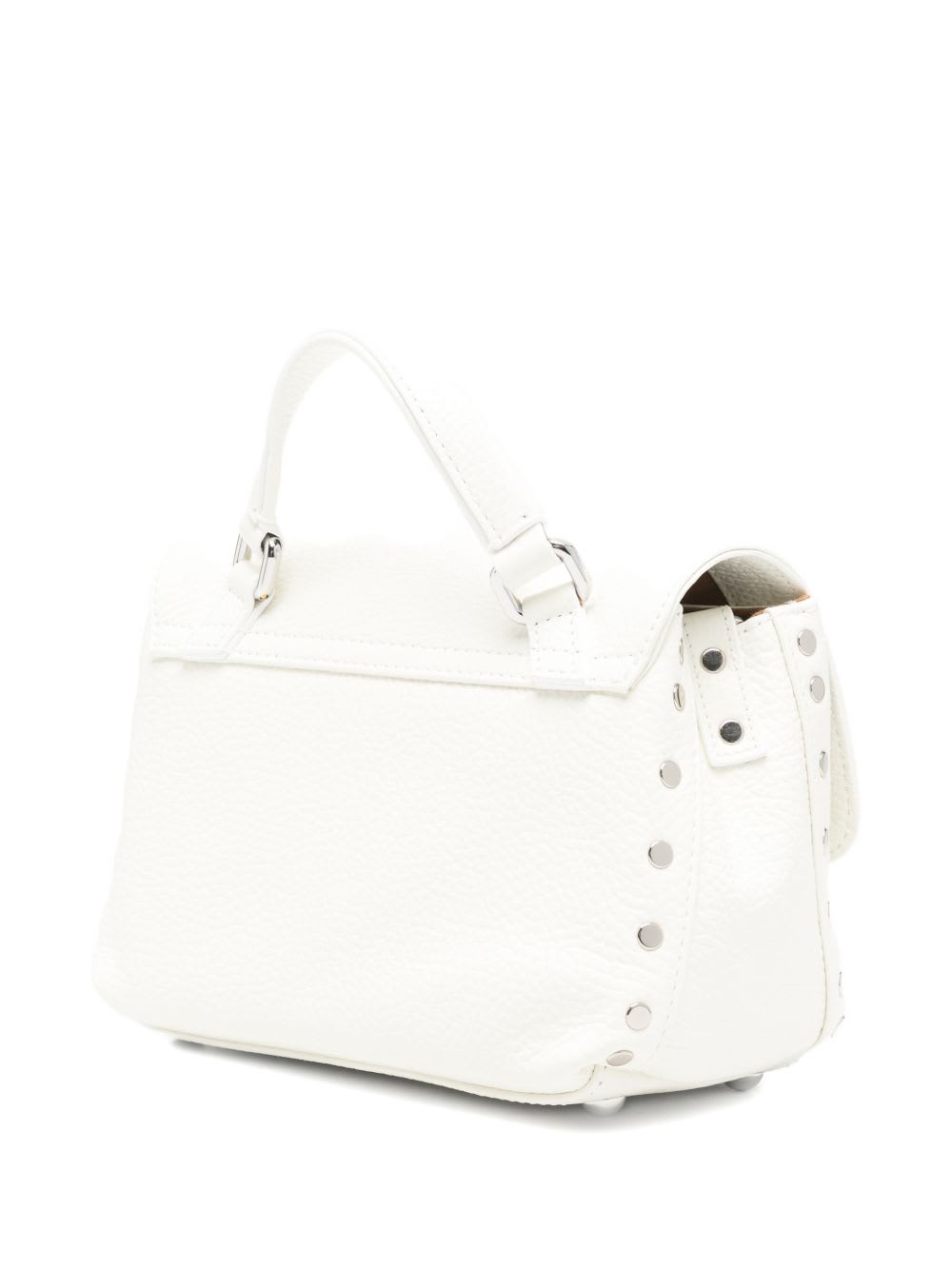 Zanellato Postina Daily Baby Leather Handbag In White