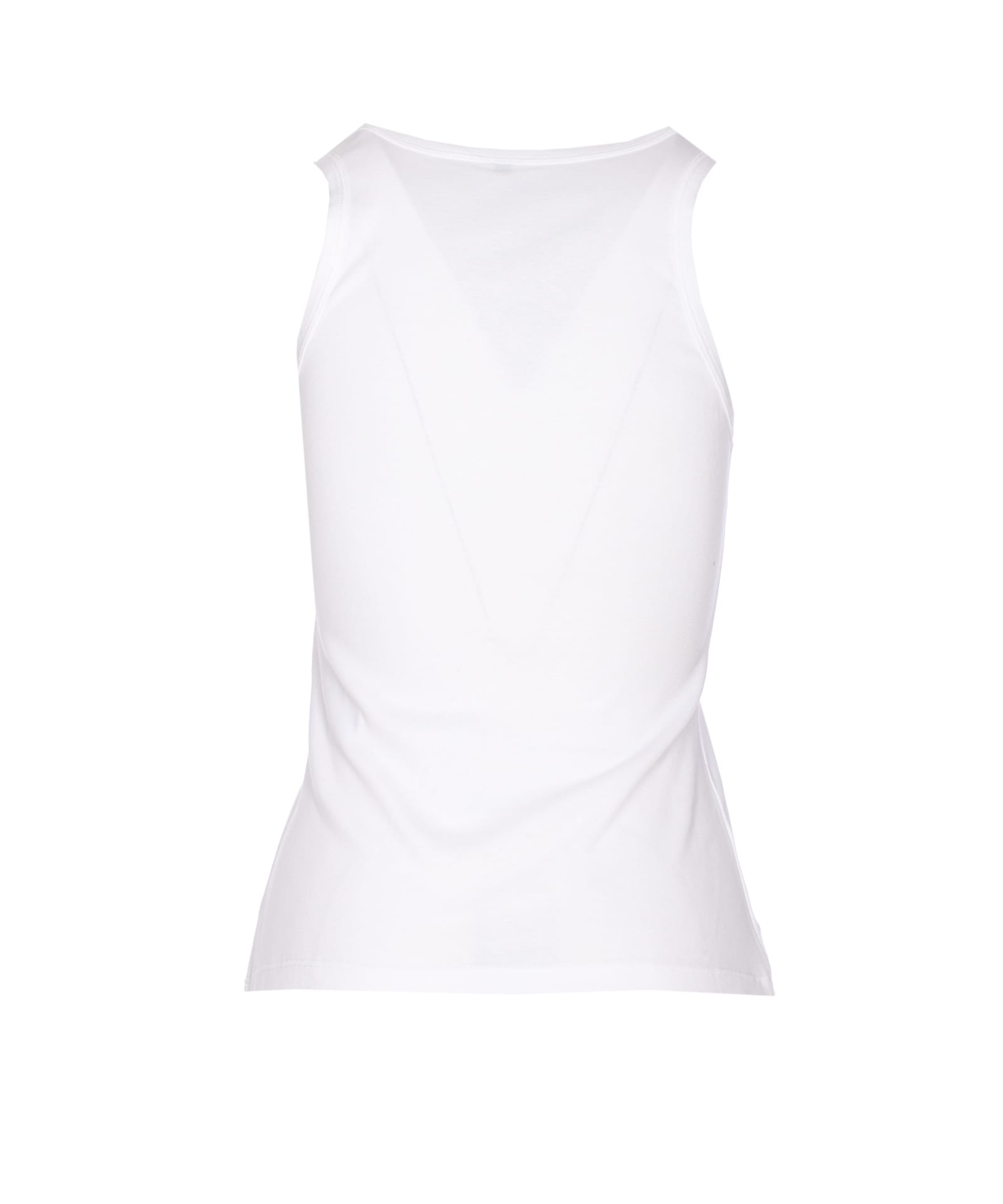 Saint Laurent Crewneck Scoop Neck Sleeveless Plain Pattern Top