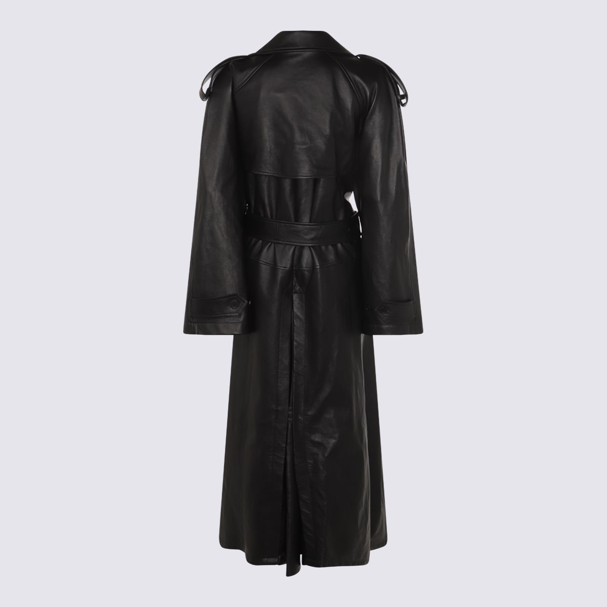 Balenciaga Black Leather Jacket In Black