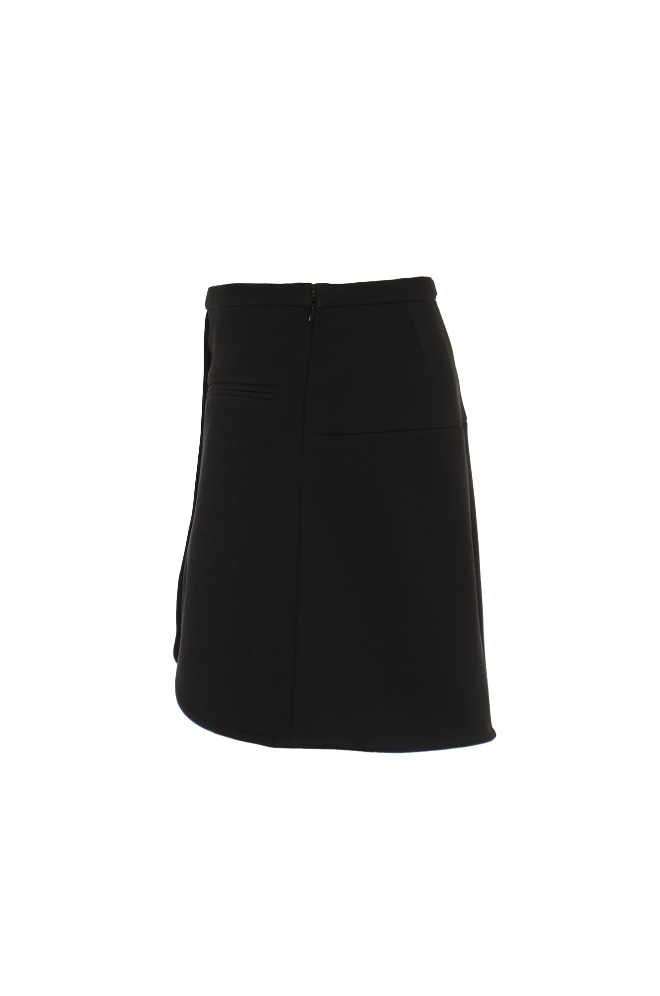 Courrèges Ellipse Tailored Crepe Mini Skirt In Black