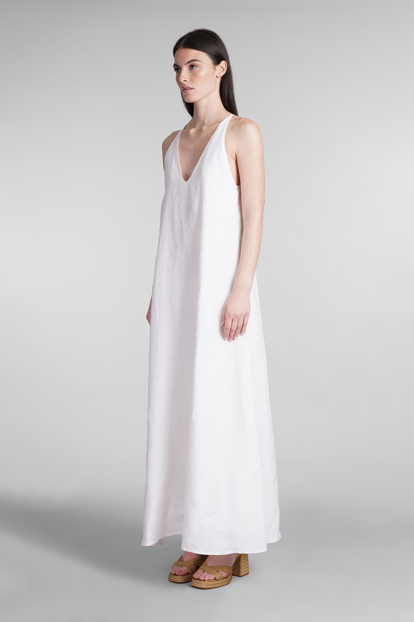 Shop 120% Lino Dress In White Cotton