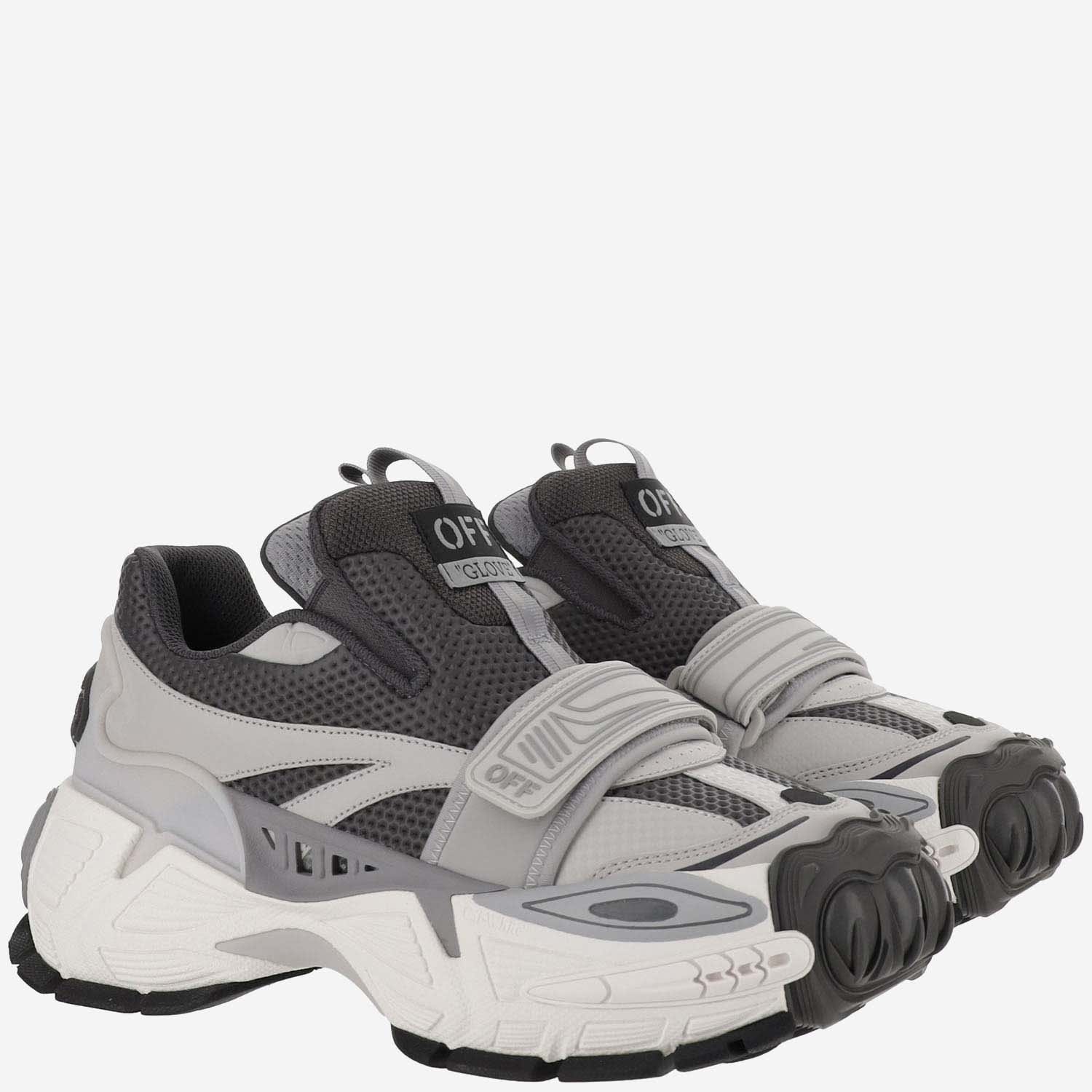 Shop Off-white Glove Sneakers In Grey