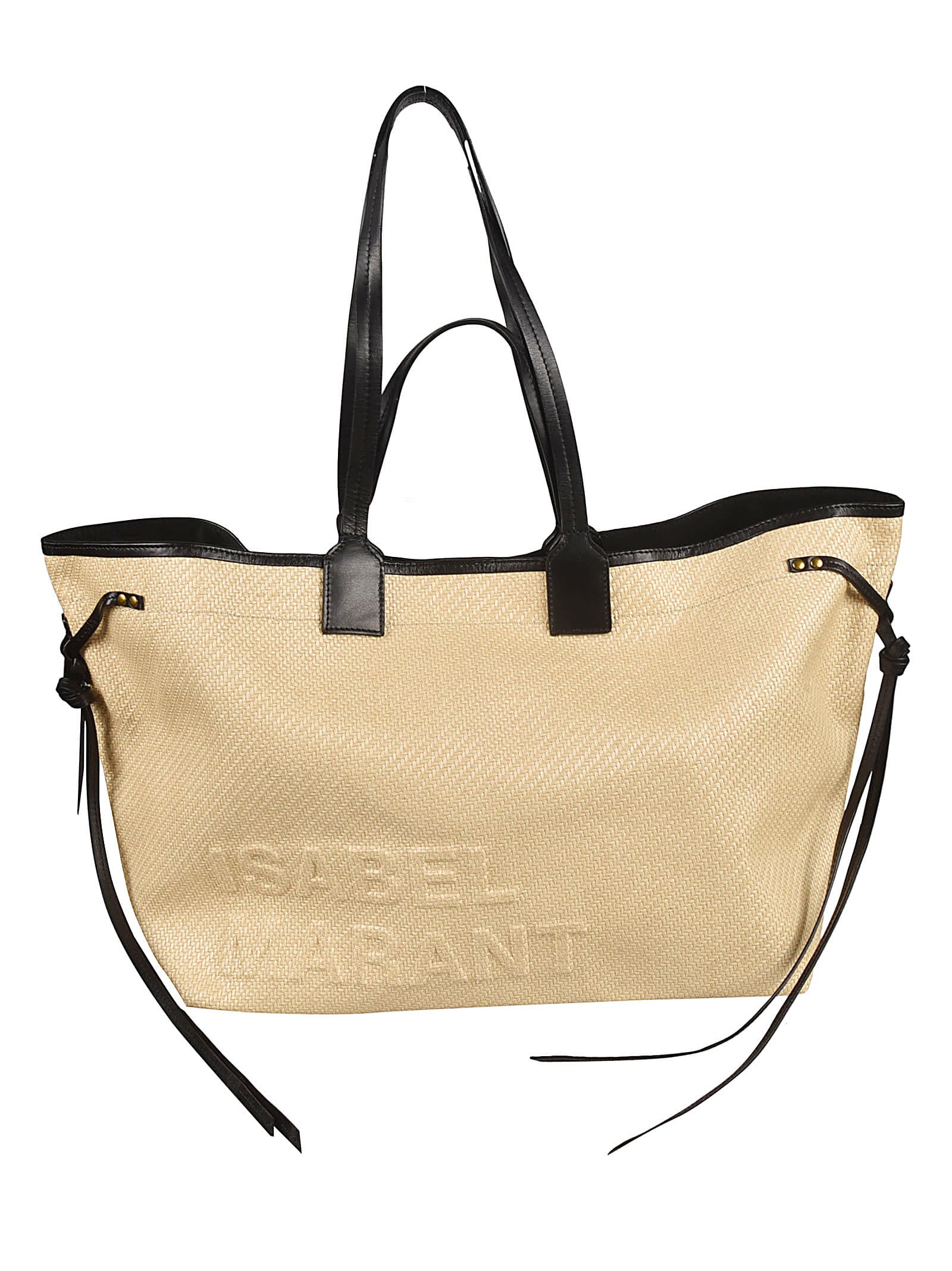 Isabel Marant Logo Embossed Woven Tote