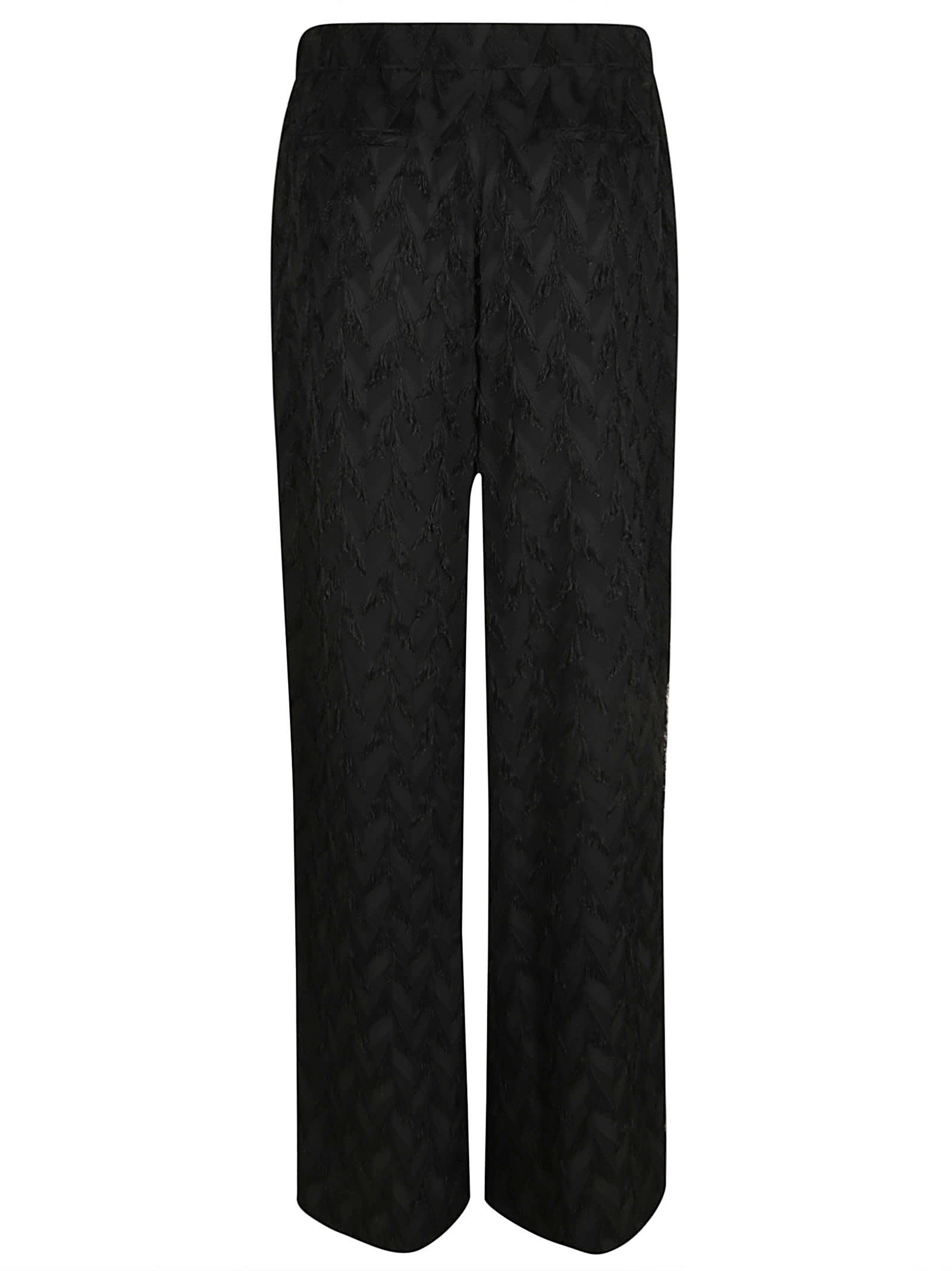 Shop Msgm Concealed Straight Trousers In Black