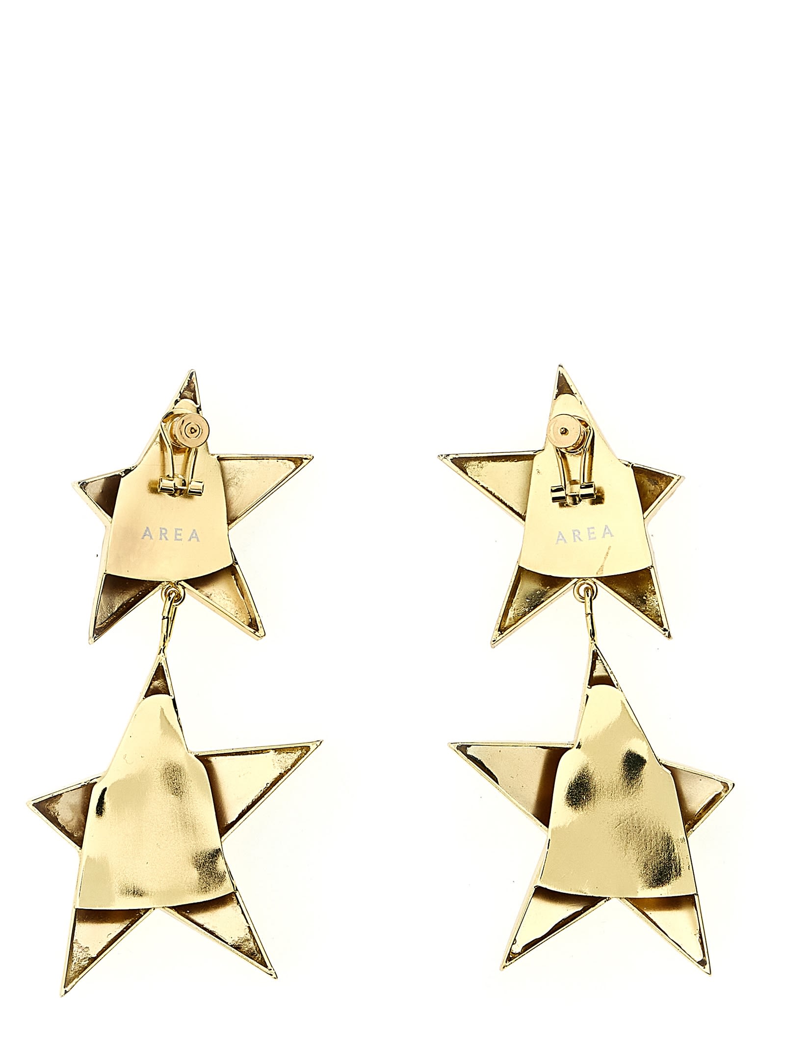 Shop Area Crystal Star Drop Earrings In Gold
