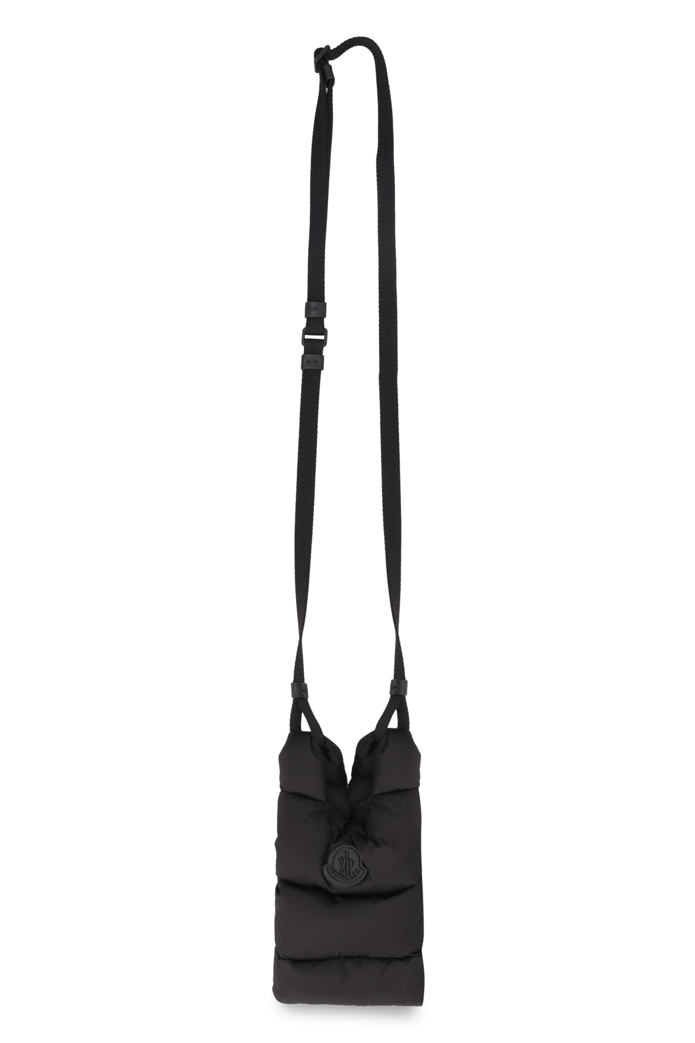 Shop Moncler Legere Nylon Messenger Bag In Black