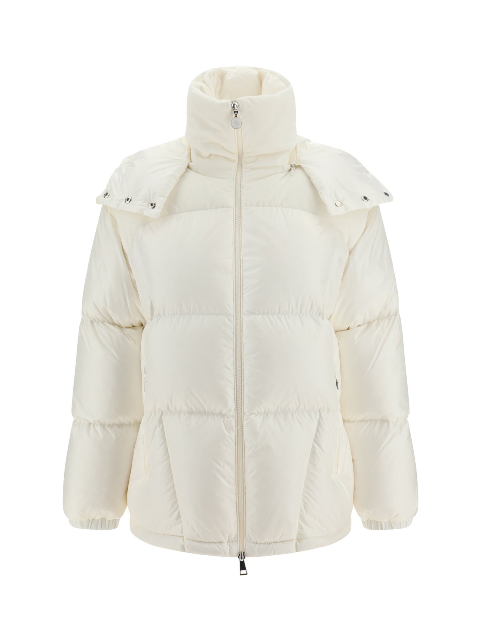 Moncler White Paneled Down Jacket