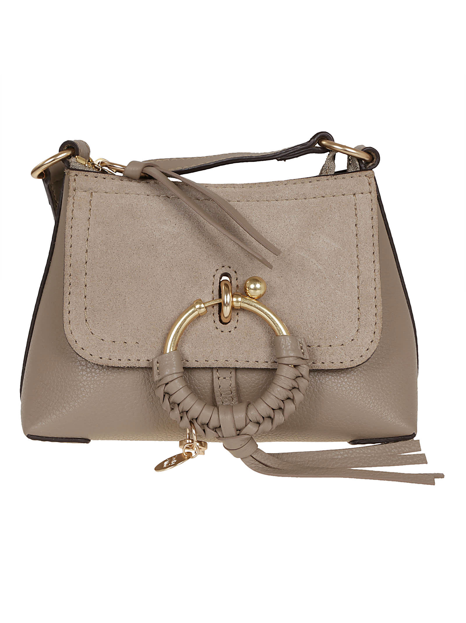 See by Chloé Grained Cowhide Leather & Suede Cowhide