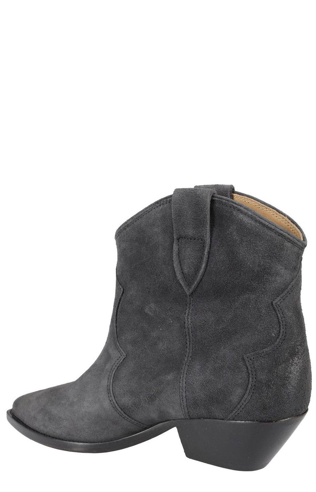 Shop Isabel Marant Pointed Toe Ankle Boots In Black