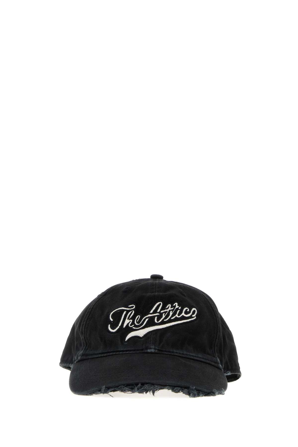Attico Black Cotton Baseball Cap