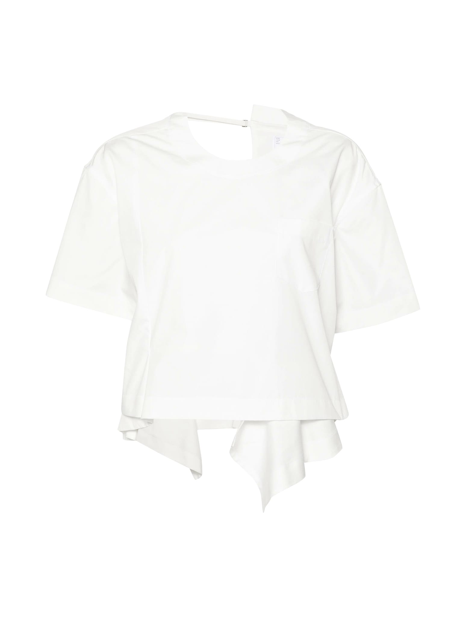 Shop Sacai Cotton Poplin Pullover In Off White