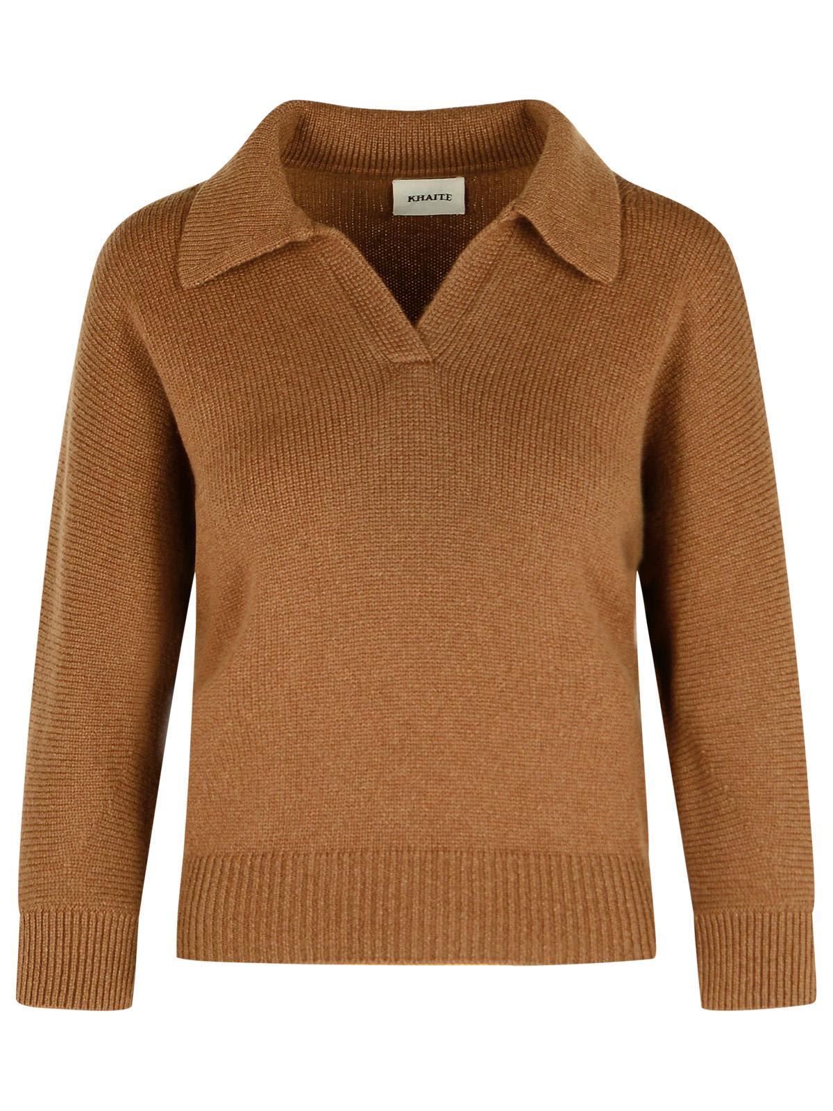 Khaite Herve Brown Cashmere Sweater