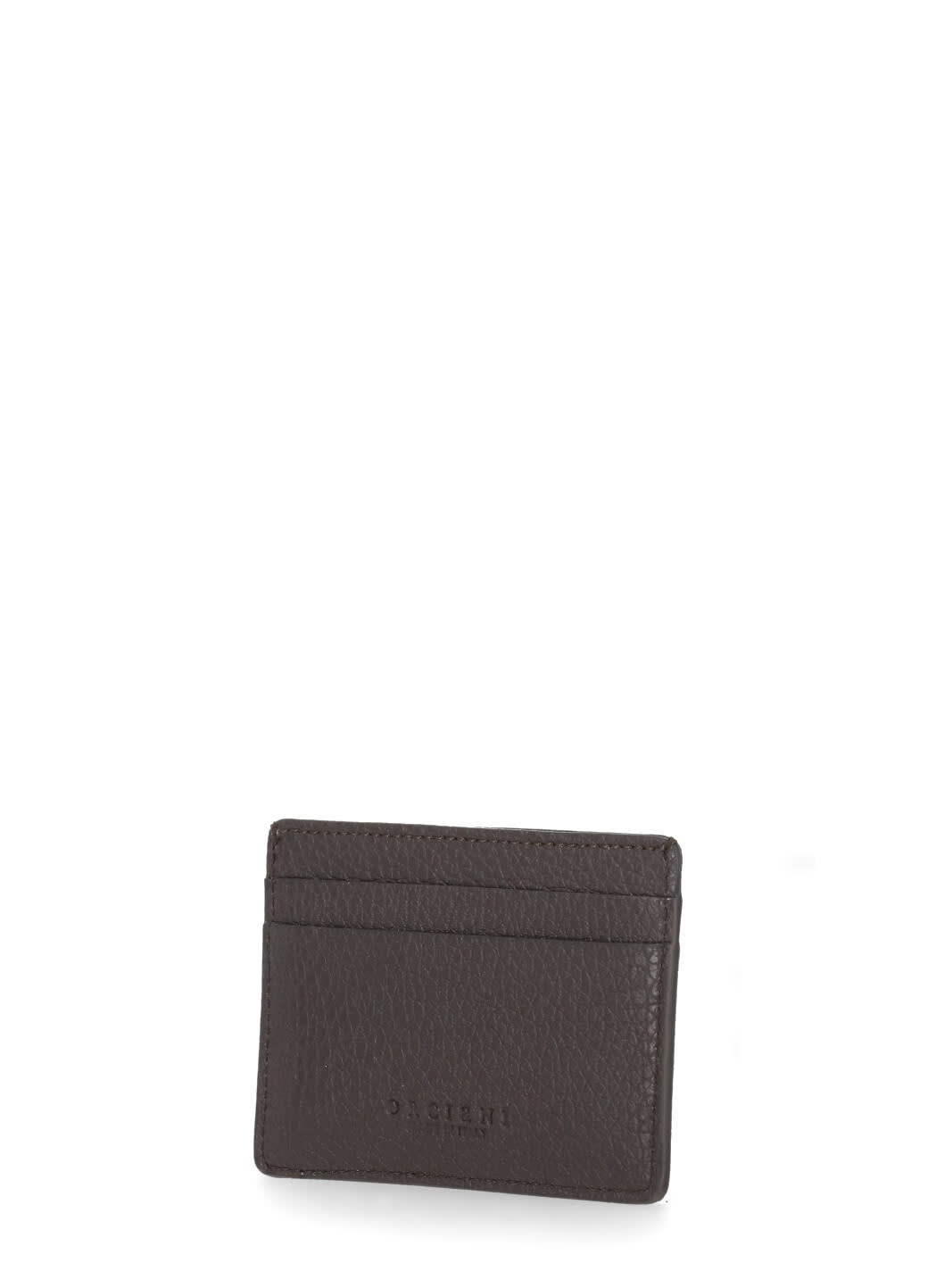 Shop Orciani Micron Leather Cards Holder In Brown