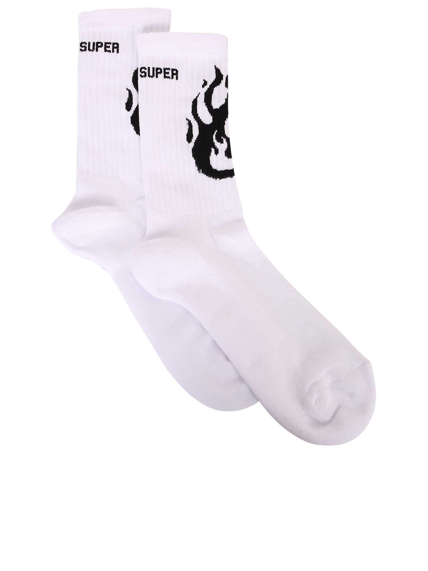 Flame-print Socks