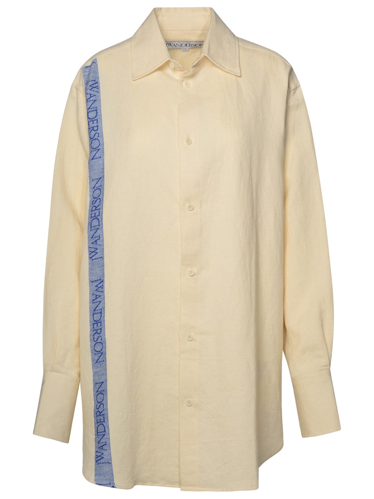 Shop Jw Anderson Beige Linen Blend Shirt
